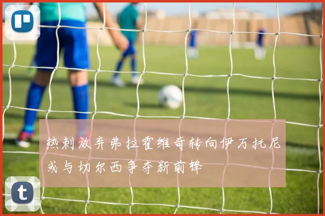 热刺放弃弗拉霍维奇转向伊万托尼或与切尔西争夺新前锋